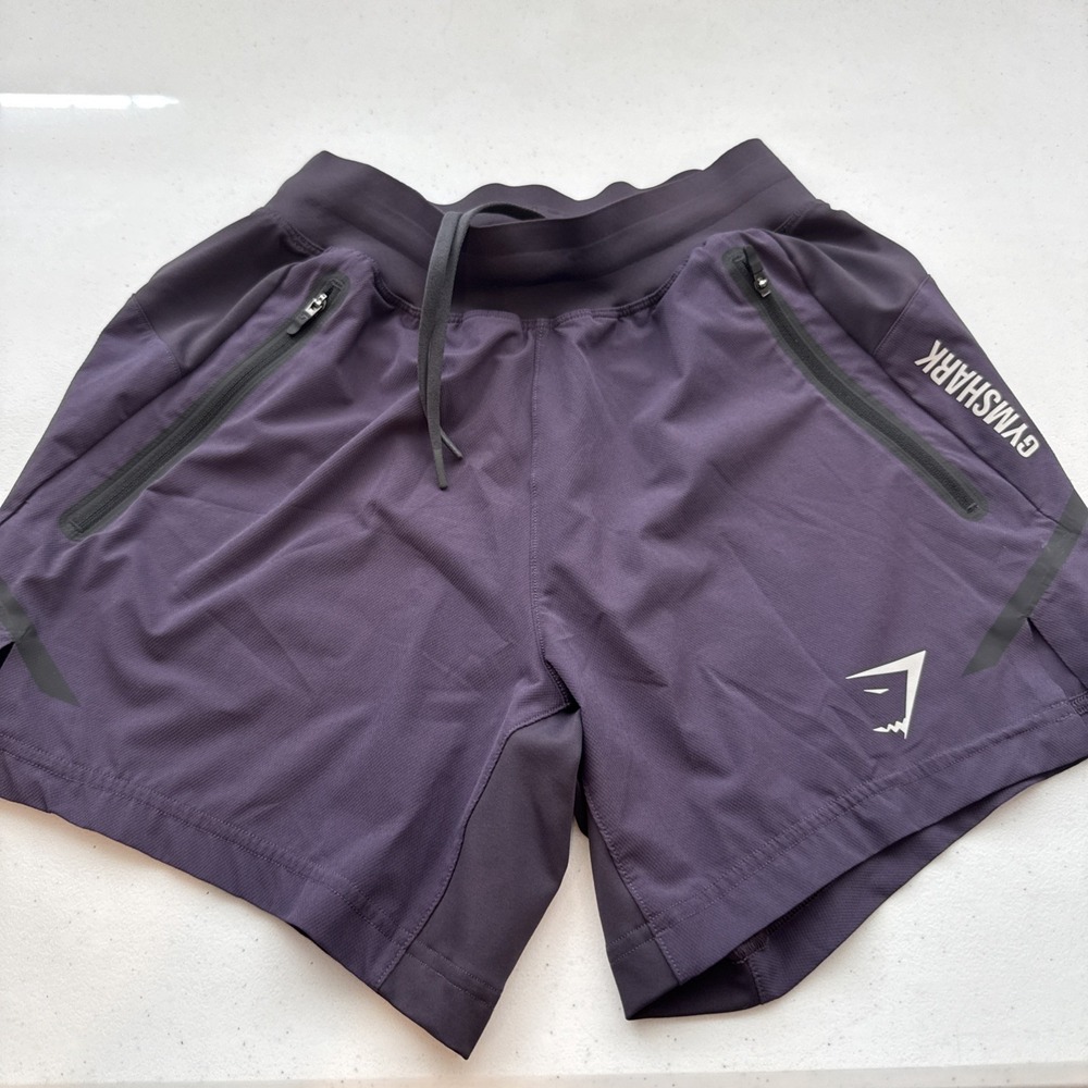 Gymshark Shorts Mens Extra Small Dark Purple  Athletic Drawstring Pockets